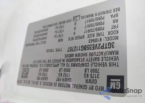 2011 GMC Sierra 1500 Sle из США, поврежденный, VIN 3GTP2VE35BG112767